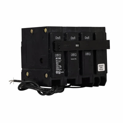 BR380ST - Eaton Cutler-Hammer 80 Amp 3 Pole 240 Volt Plug-In Molded Case Circuit Breaker
