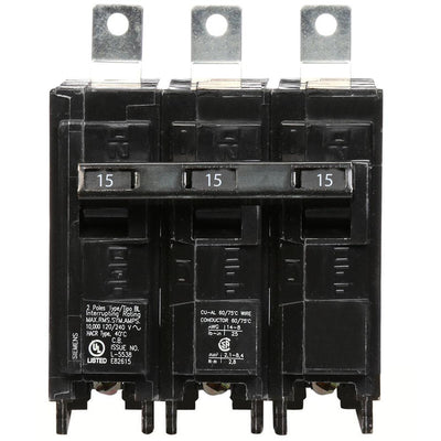 B315 - Siemens 15 Amp 3 Pole Bolt-On Circuit Breaker