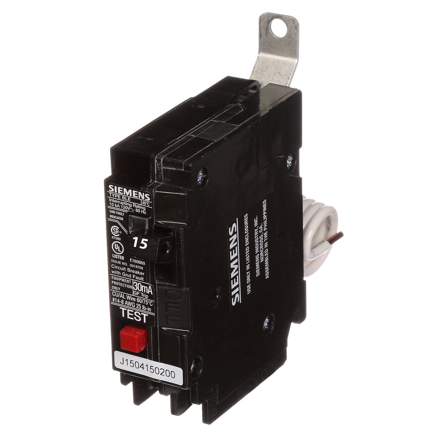 BE115 - Siemens - 15 Amp GFEP Circuit Breaker