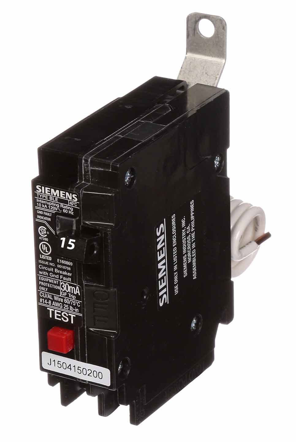 BE115H - Siemens - 15 Amp Molded Case Circuit Breaker