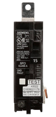 BF115AH - Siemens 15 Amp 1 Pole 120 Volt Bolt-On Molded Case Circuit Breaker