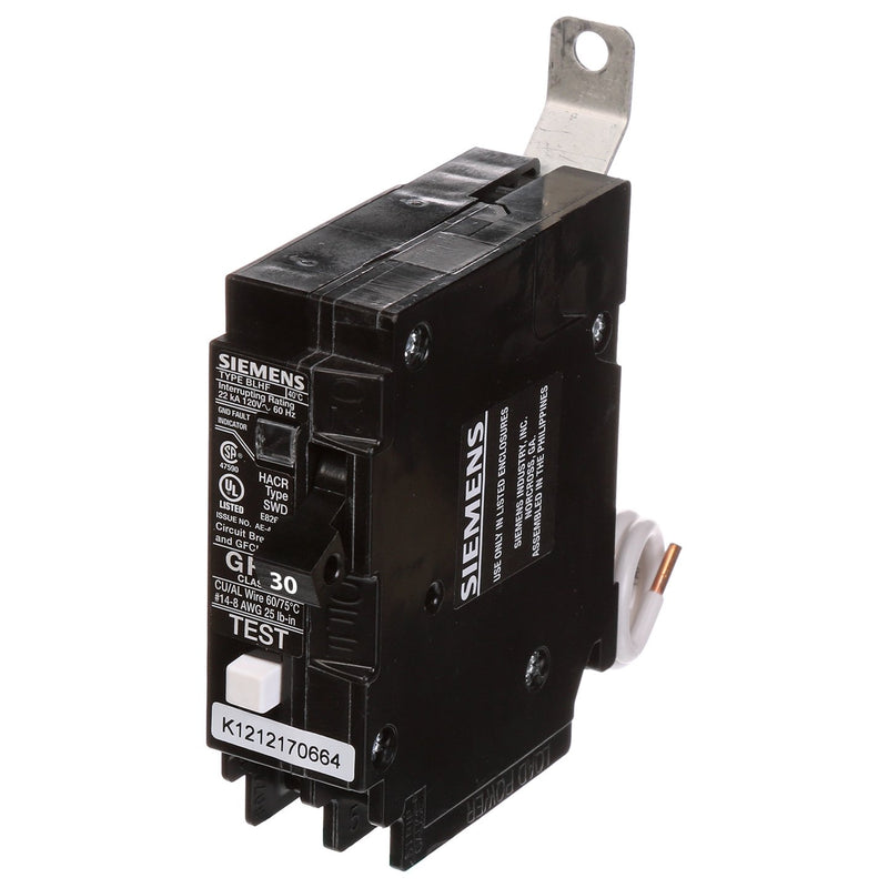 BF130A - Siemens 30 Amp Single Pole GFCI Bolt-On Circuit Breaker