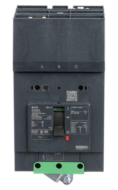 BJA36070 - Square D 60 Amp 3 Pole 600 Volt Molded Case Circuit Breaker