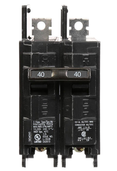 BQ2B040 - Siemens 40 Amp Double Pole 120/240V BQ Bolt-On Circuit Breaker