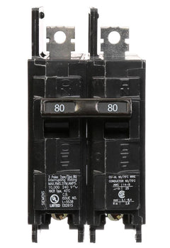 BQ2B080 - Siemens 80 Amp Double Pole 120/240V BQ Bolt-On Circuit Breaker