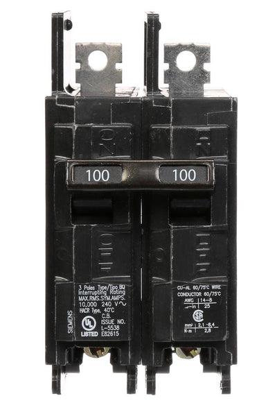 BQ2B100 - Siemens 100 Amp Double Pole 120/240V BQ Bolt-On Circuit Breaker