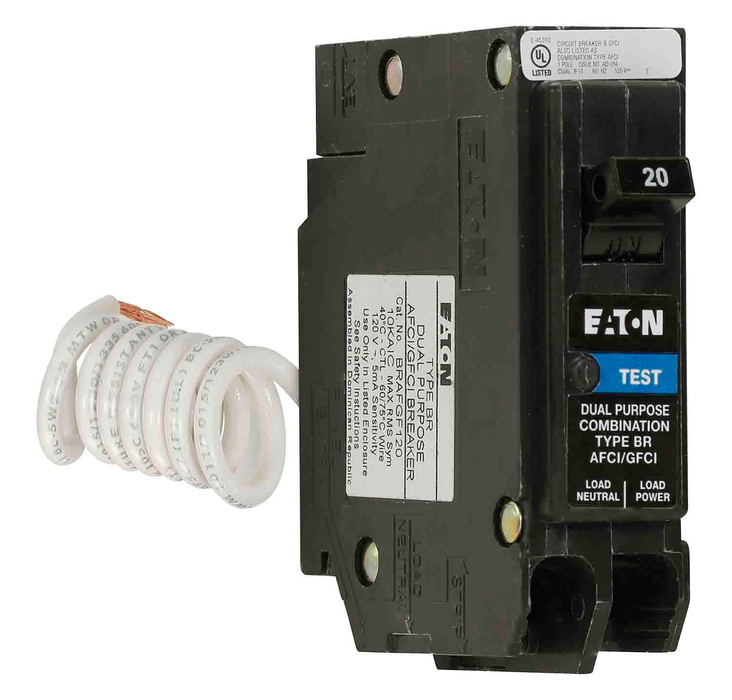 BRAFGF120 - Eaton Cutler-Hammer 20 Amp 1 Pole 120 Volt Plug-In Molded Case Circuit Breaker