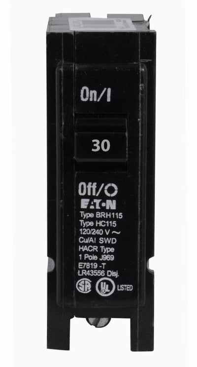 BRH130 - Eaton Cutler-Hammer 30 Amp 1 Pole 240 Volt Plug-In Molded Case Circuit Breaker