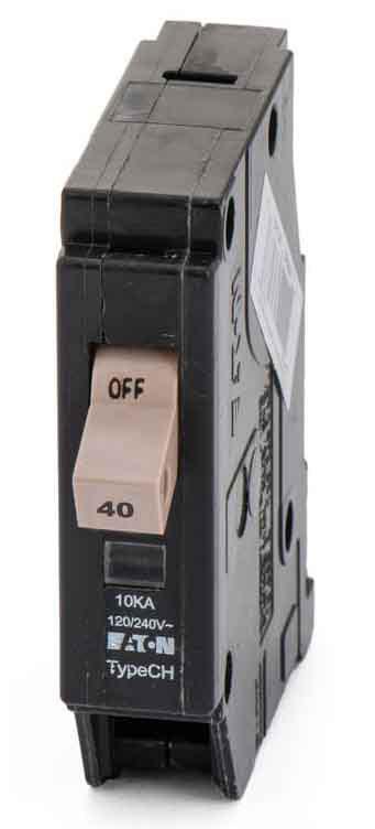 CH140 - Eaton Cutler-Hammer 40 Amp 1 Pole 120 Volt Molded Case Circuit Breaker