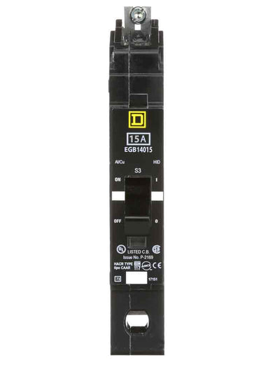 EGB16015 - Square D 15 Amp 1 Pole 347 Volt Bolt-On Molded Case Circuit Breaker