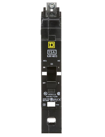 EJB14015 - Square D 15 Amp 1 Pole 277 Volt Bolt-On Molded Case Circuit Breaker