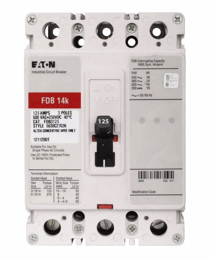 FDB3125 - Eaton - Molded Case Circuit Breaker