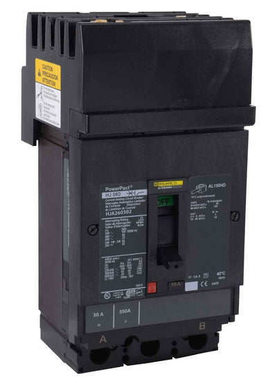HJA260302 - Square D 30 Amp 2 Pole 600 Volt Molded Case Circuit Breaker