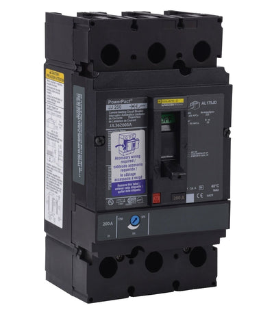 JJL36200SA - Square D 200 Amp 3 Pole 600 Volt Molded Case Circuit Breaker