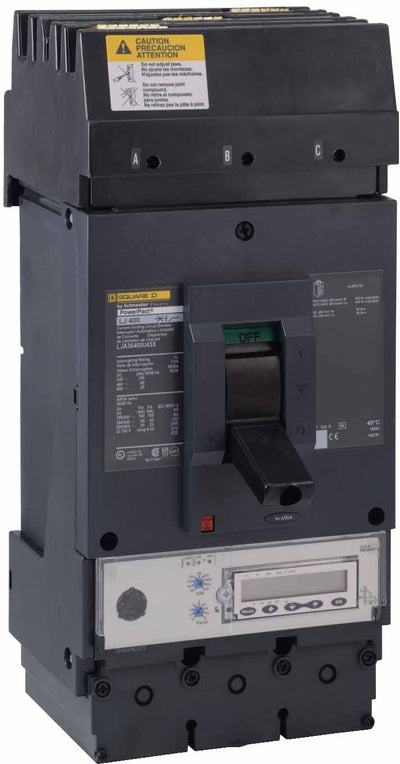 LJA36400U43X - Square D 400 Amp 3 Pole 600 Volt Molded Case Circuit Breaker