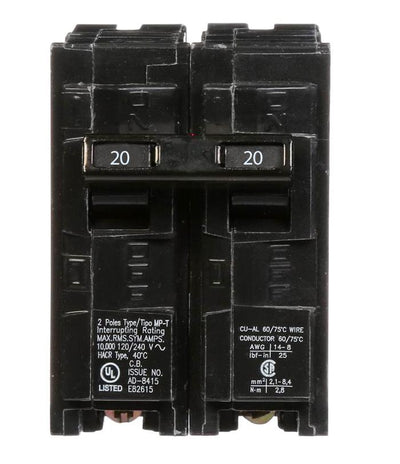 Q220 - Siemens 20 Amp Double Pole Circuit Breaker