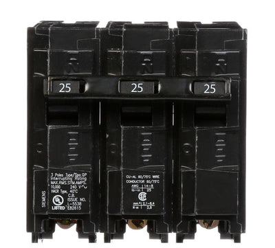 Q325 - Siemens 25 Amp 3 Pole Circuit Breaker