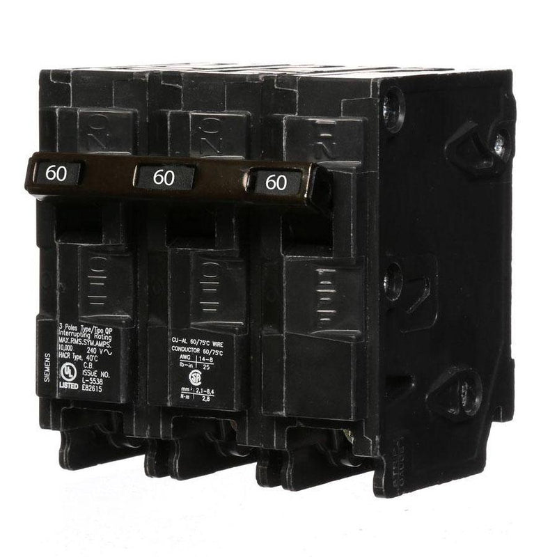 Q360 - Siemens 60 Amp 3 Pole Circuit Breaker