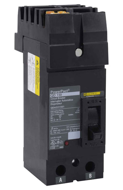 QDA221501 - Square D 150 Amp 2 Pole 240 Volt Molded Case Circuit Breaker