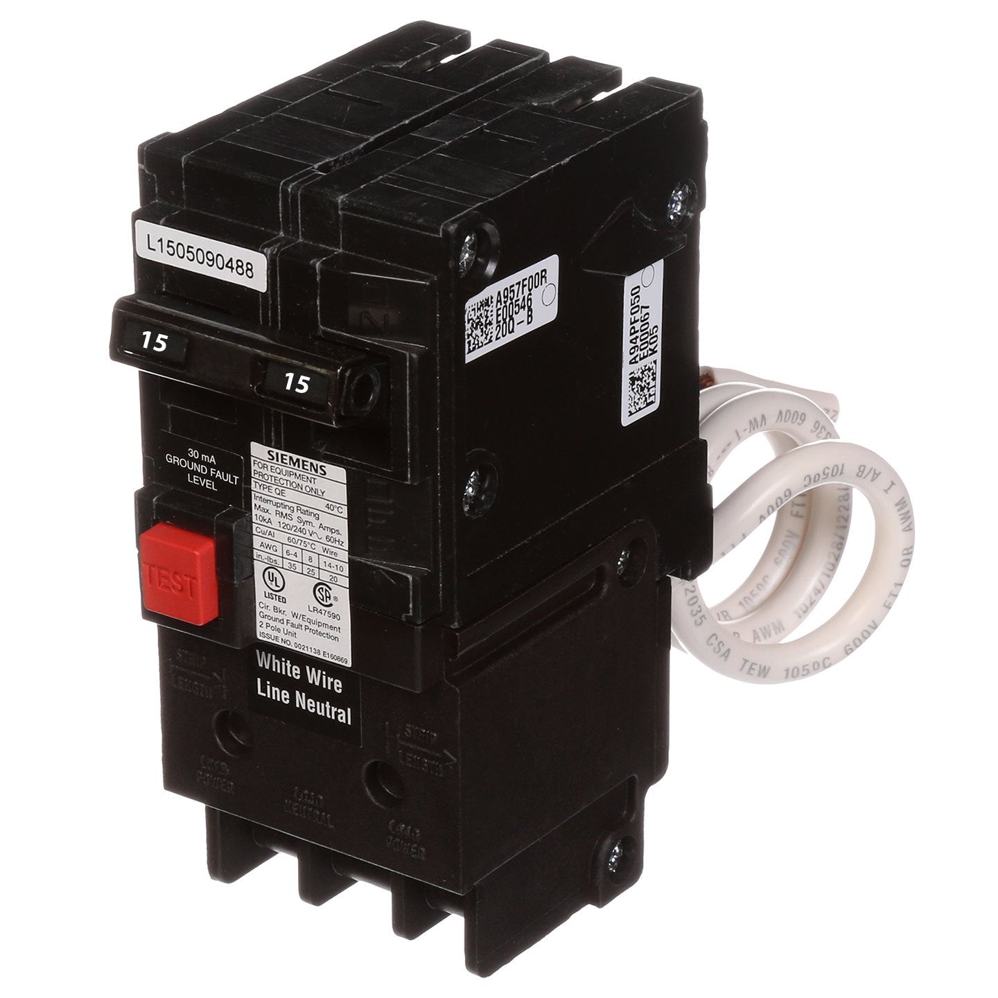 QE215 - Siemens - 15 Amp GFEP Circuit Breaker