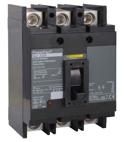 QJL32225 - Square D 225 Amp 3 Pole 240 Volt Molded Case Circuit Breaker