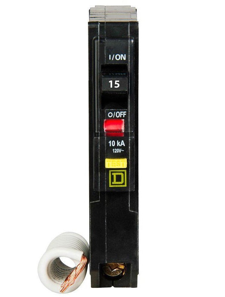 QO115EPD - Square D 15 Amp 1 Pole Ground Fault Equipment Protection Circuit Breaker