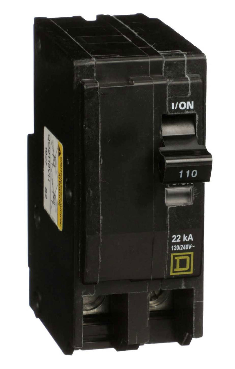 QO2110VH - Square D 110 Amp 2 Pole 120 Volt Plug-In Molded Case Circuit Breaker