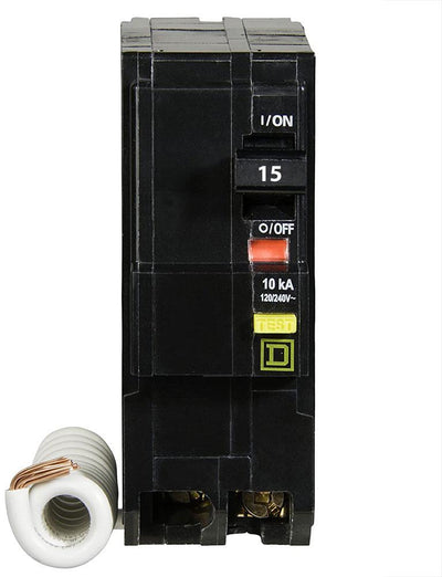 QO215GFI - Square D 15 Amp Double Pole GFCI Circuit Breaker