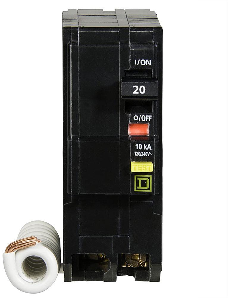 QO220GFI - Square D 20 Amp Double Pole GFCI Circuit Breaker