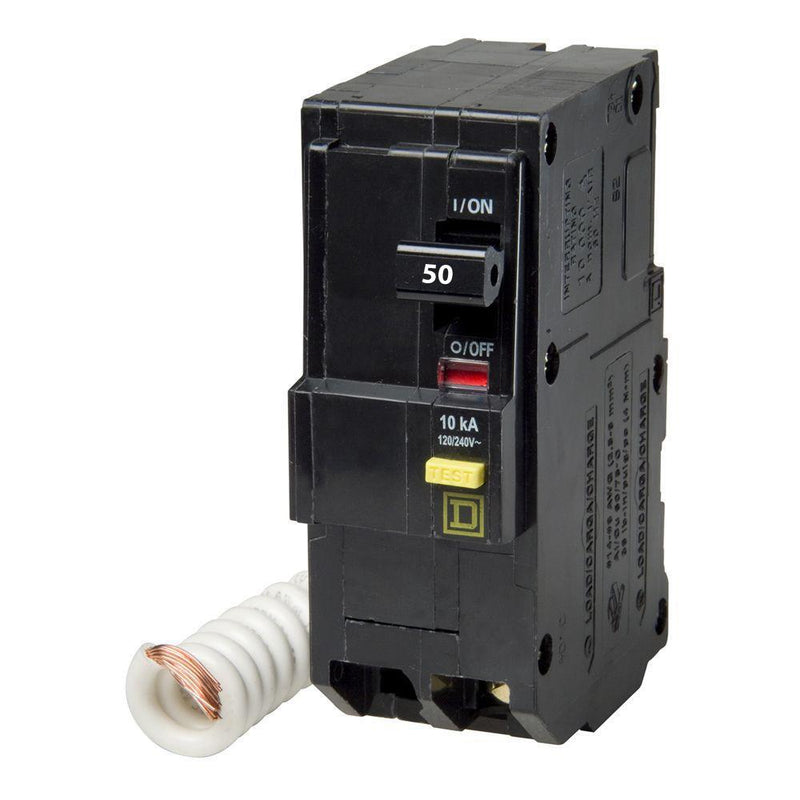 QO250GFI - Square D 50 Amp Double Pole GFCI Circuit Breaker