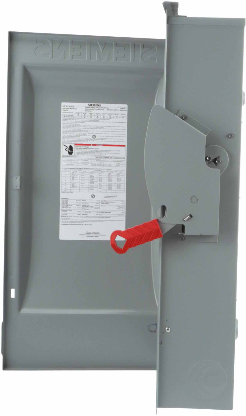 HFC364R - Siemens 200 Amp 3 Pole 600 Volt Disconnect and Safety Switches