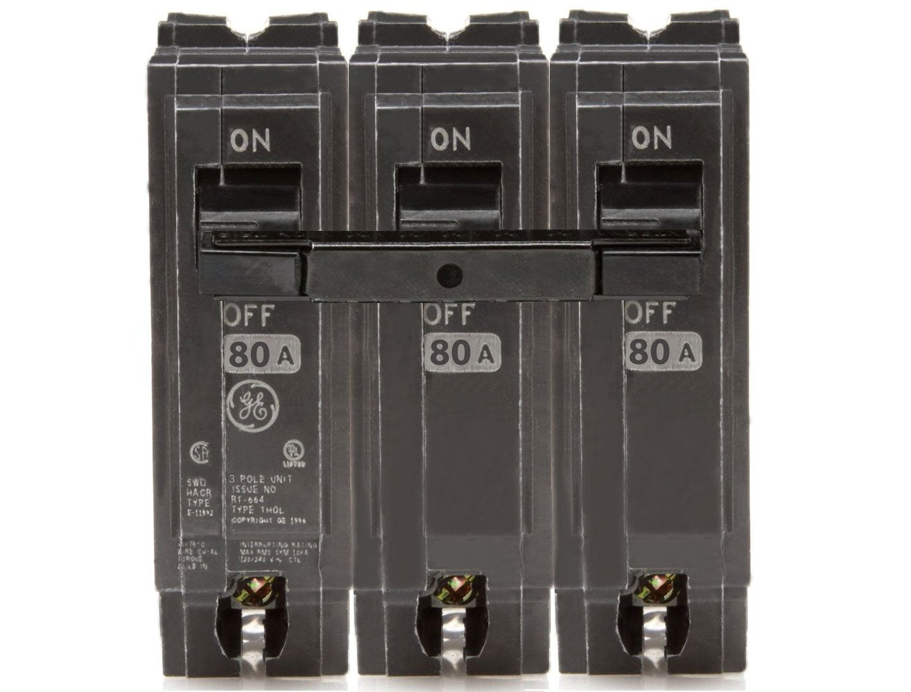 THQL32080 - GE 80 Amp 3 Pole Circuit Breaker