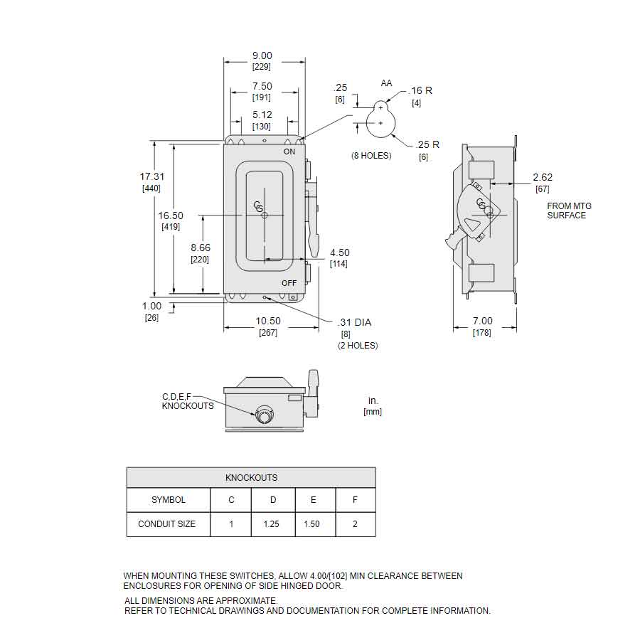 CHU362DS - Square D - Disconnect and Safety Switch