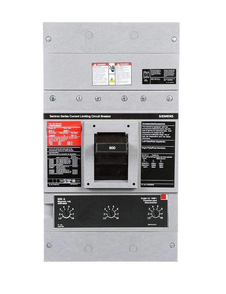 CMD63S800A - Siemens 800 Amp 3 Pole 600 Volt Molded Case Circuit Breaker