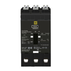 EDB36015 - Square D 15 Amp 3 Pole 600 Volt Bolt-On Molded Case Circuit Breaker