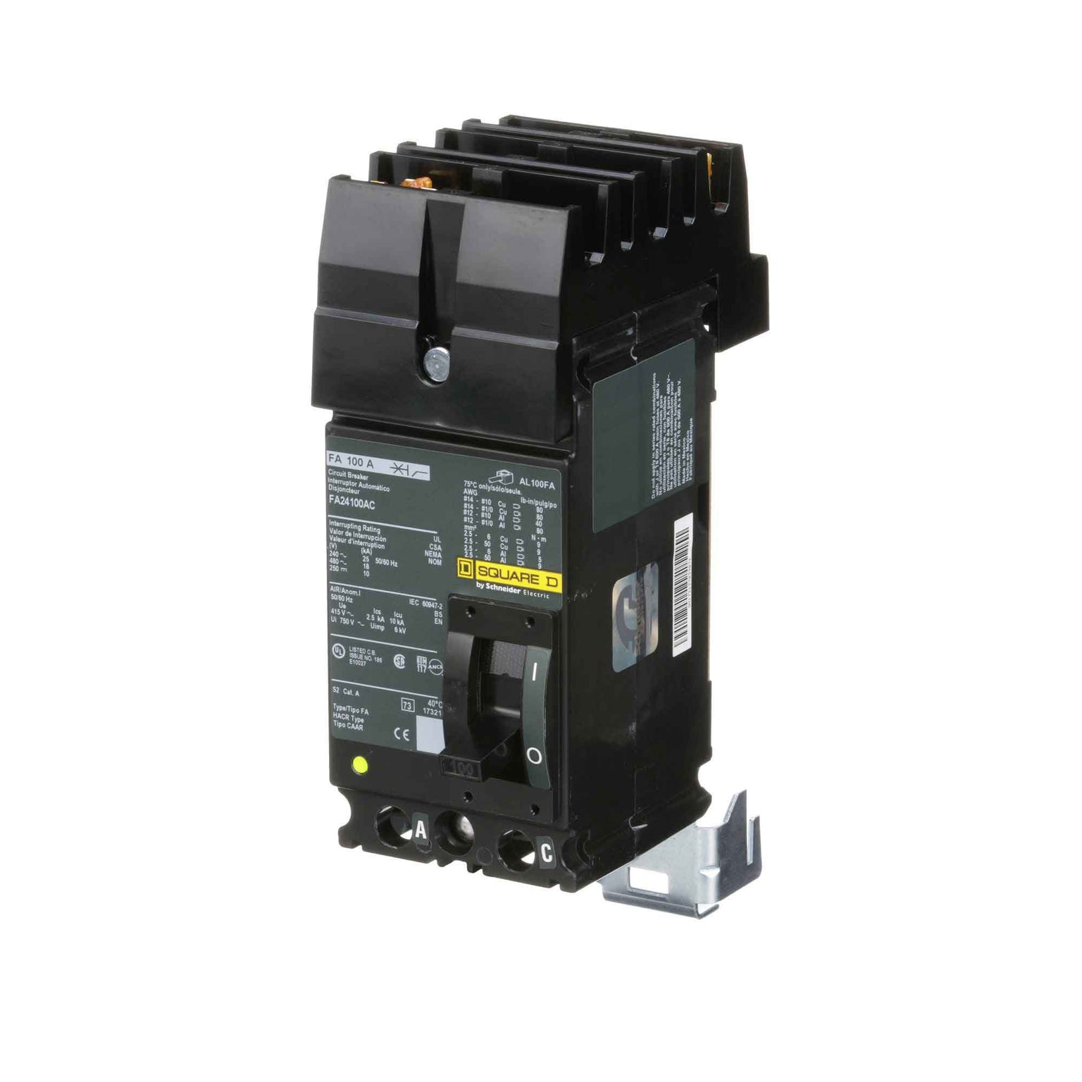 FA24100AC - Square D - Molded Case
 Circuit Breakers