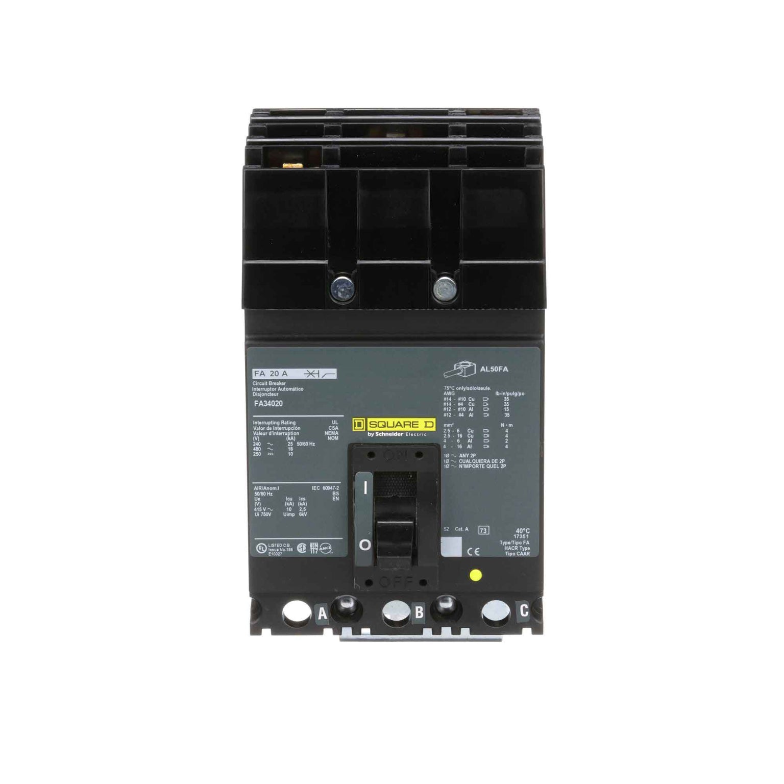 FA34020 - Square D - Molded Case
 Circuit Breakers