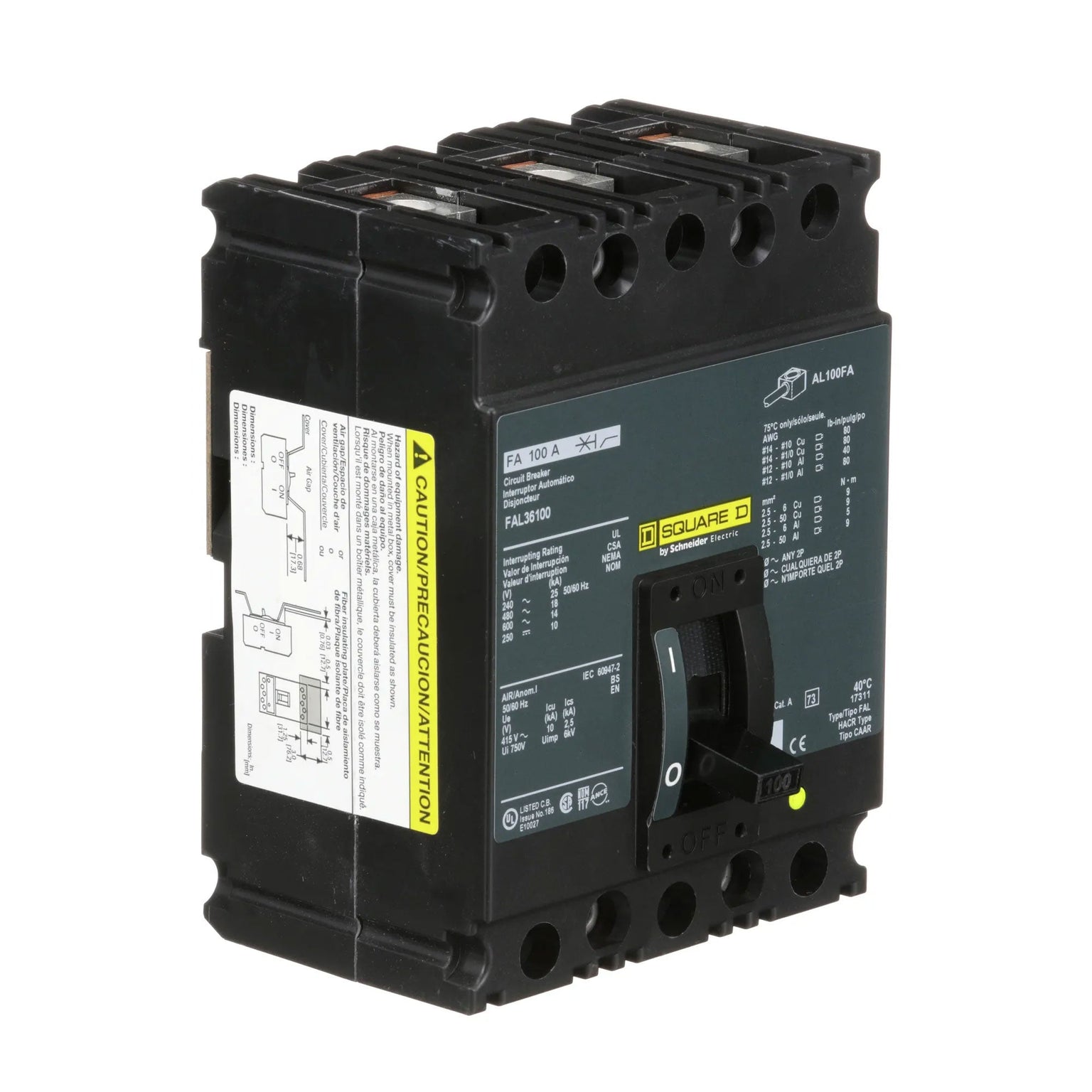 FAL36100 - Square D - Molded Case Circuit Breaker