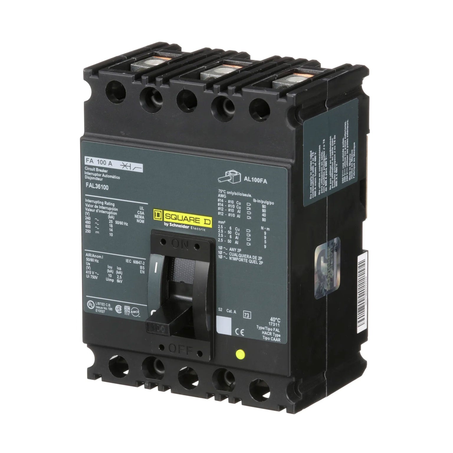 FAL36100 - Square D - Molded Case Circuit Breaker