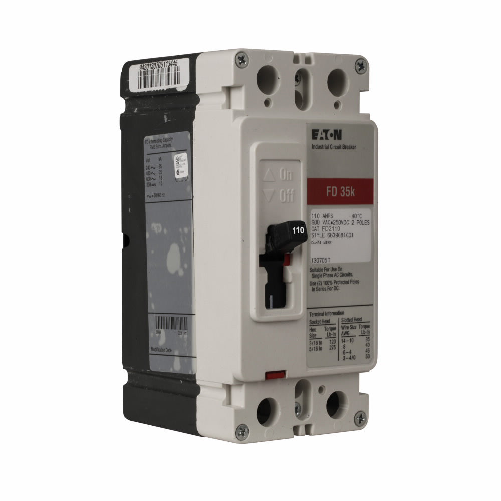 FD2110 - Eaton - 110 Amp Molded Case Circuit Breaker