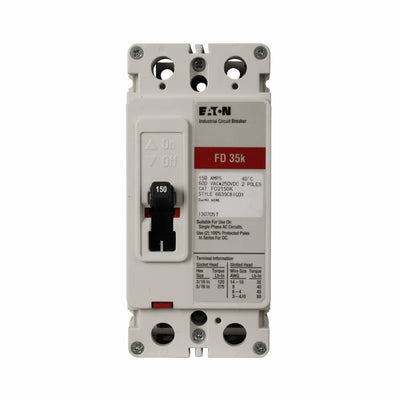 FD2150KL - Eaton Cutler-Hammer 150 Amp 2 Pole 600 Volt Bolt-On Molded Case Circuit Breaker