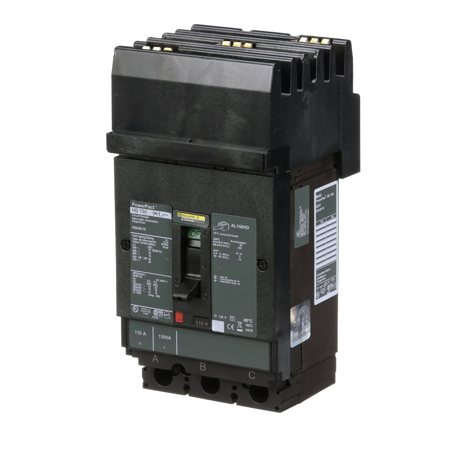 HDA36110 - Square D - 110 Amp Molded Case Circuit Breaker