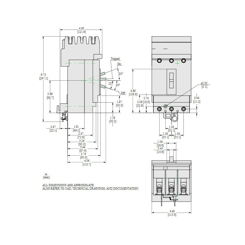 HDA36110 - Square D - 110 Amp Molded Case Circuit Breaker