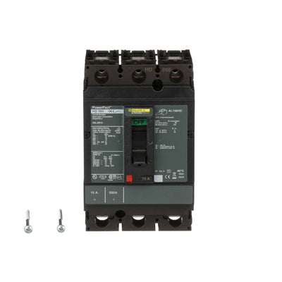 HDL36015 - Square D 15 Amp 3 Pole 600 Volt Molded Case Circuit Breaker