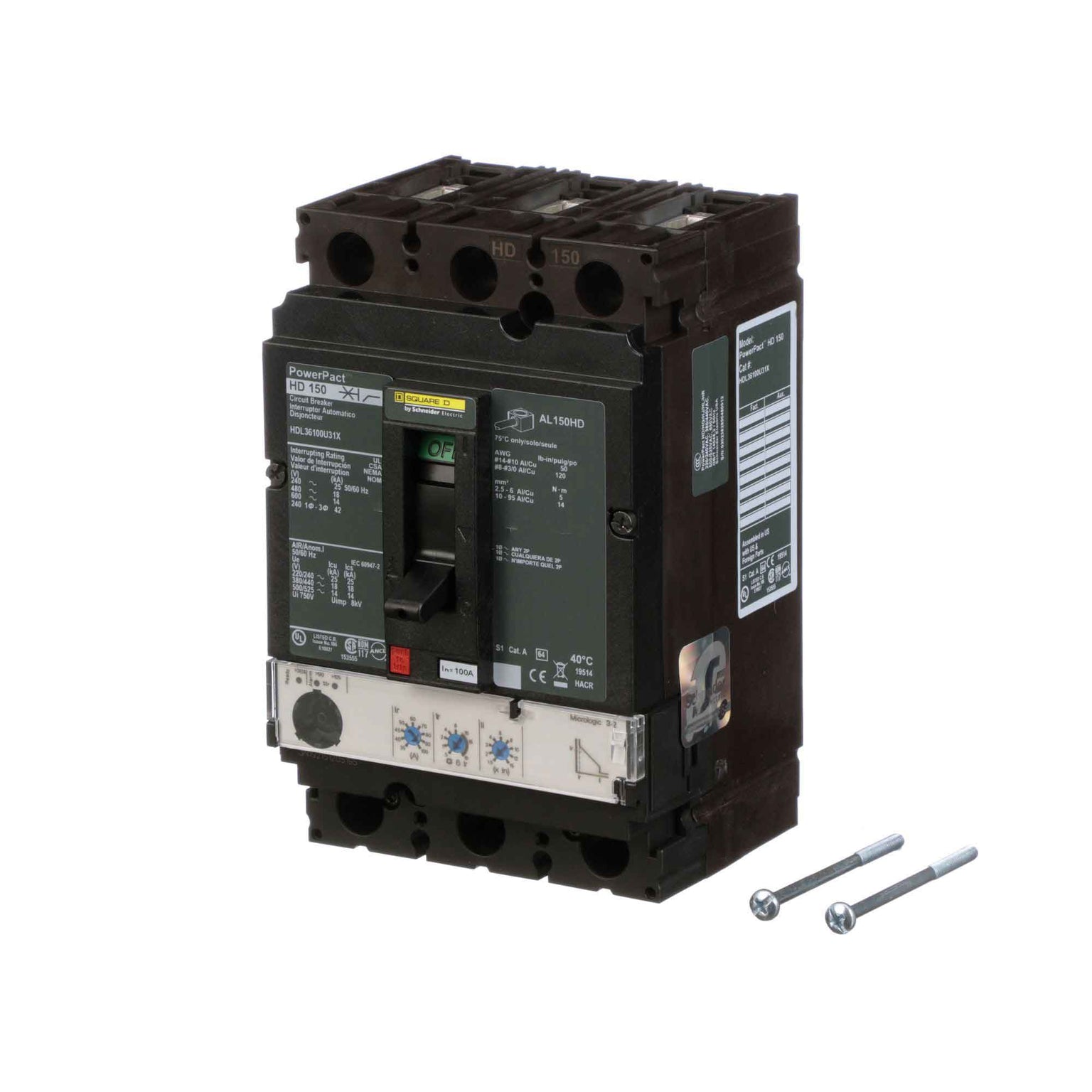 HDL36100U31X - Square D - Molded Case Circuit Breakers