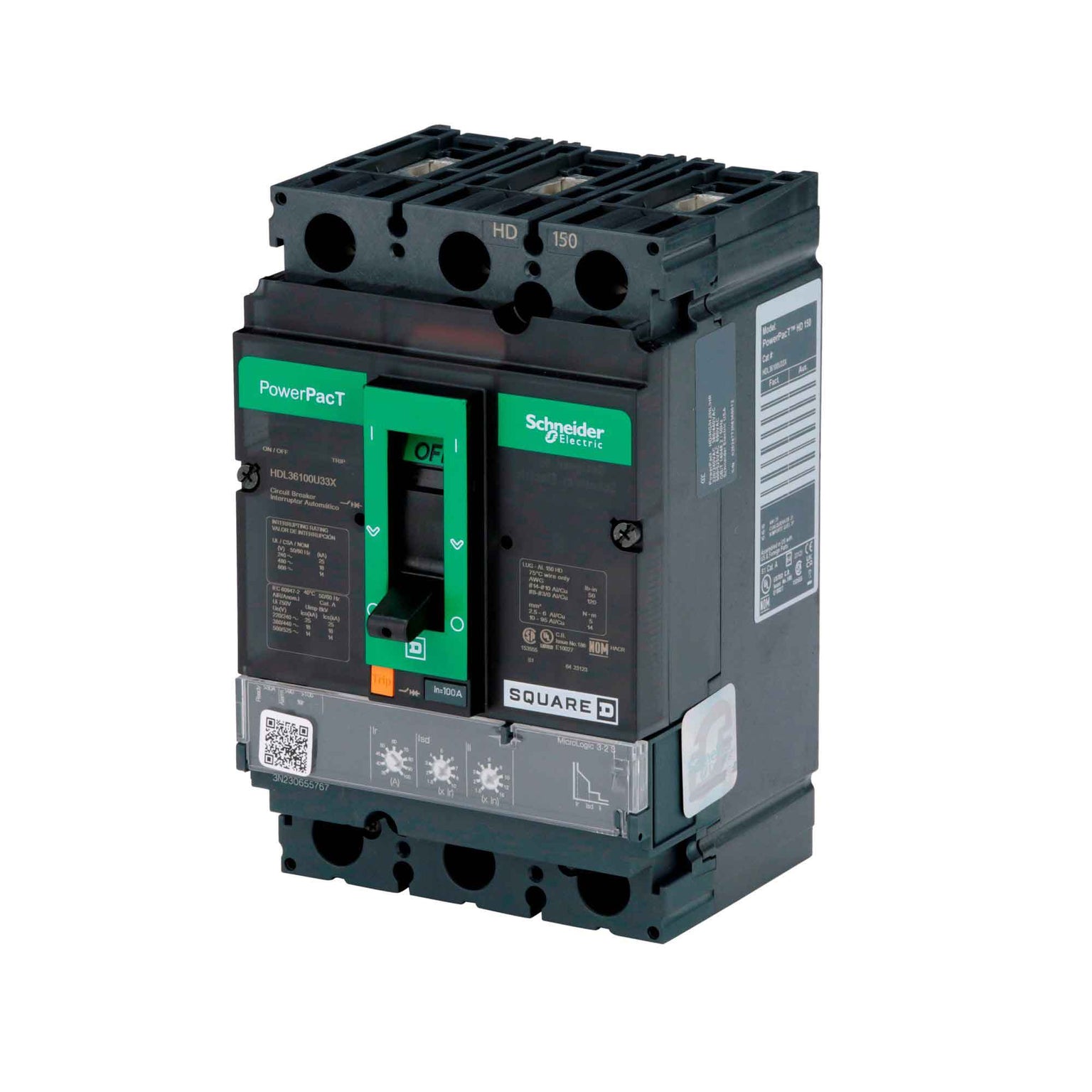 HDL36100U33X - Square D - Molded Case Circuit Breakers