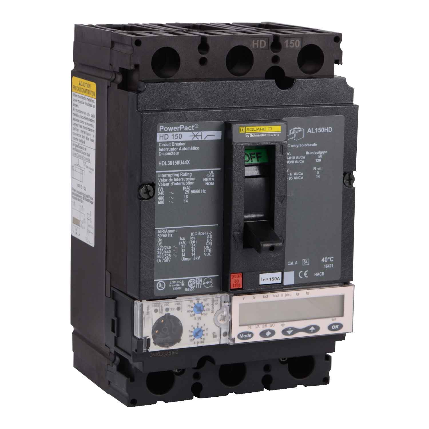 HDL36150U44X - Square D - Molded Case Circuit Breakers