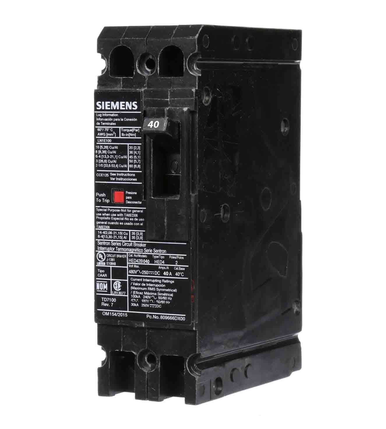 HED42B040 - Siemens - Molded Case Circuit Breaker