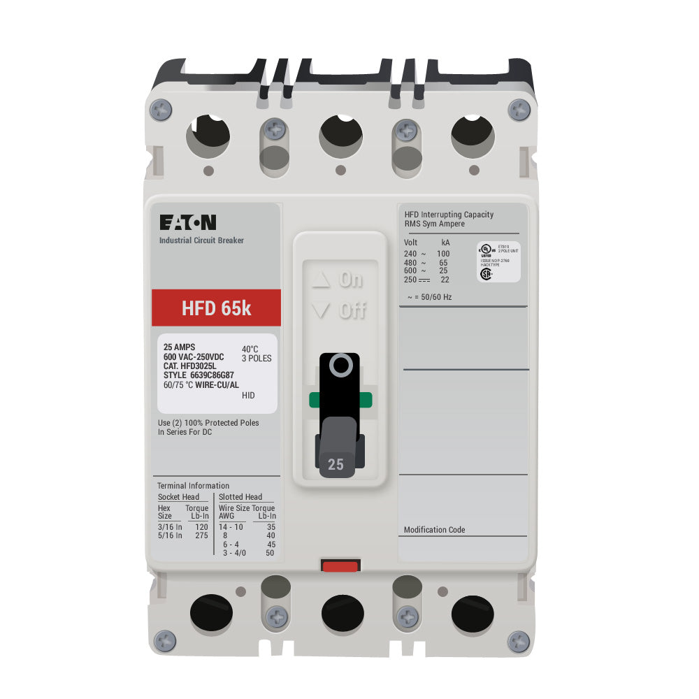 HFD3025L - Eaton - Molded Case Circuit Breaker