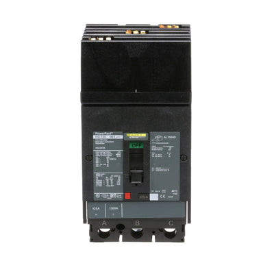 HGA36125 - Square D 125 Amp 3 Pole 600 Volt Molded Case Circuit Breaker